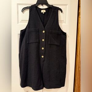 TUCKERNUCK Women’s Myla Textured Romper With Gold Buttons